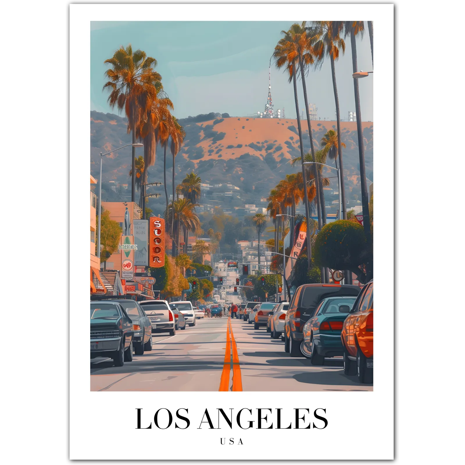 Los Angeles USA Art Print