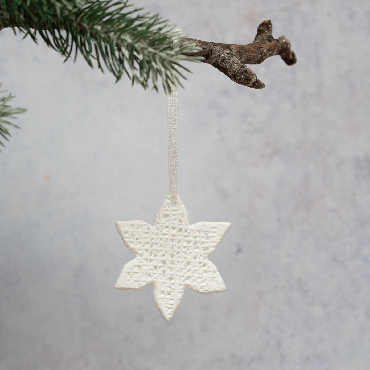 White Maricel Star Handmade Christmas Decoration