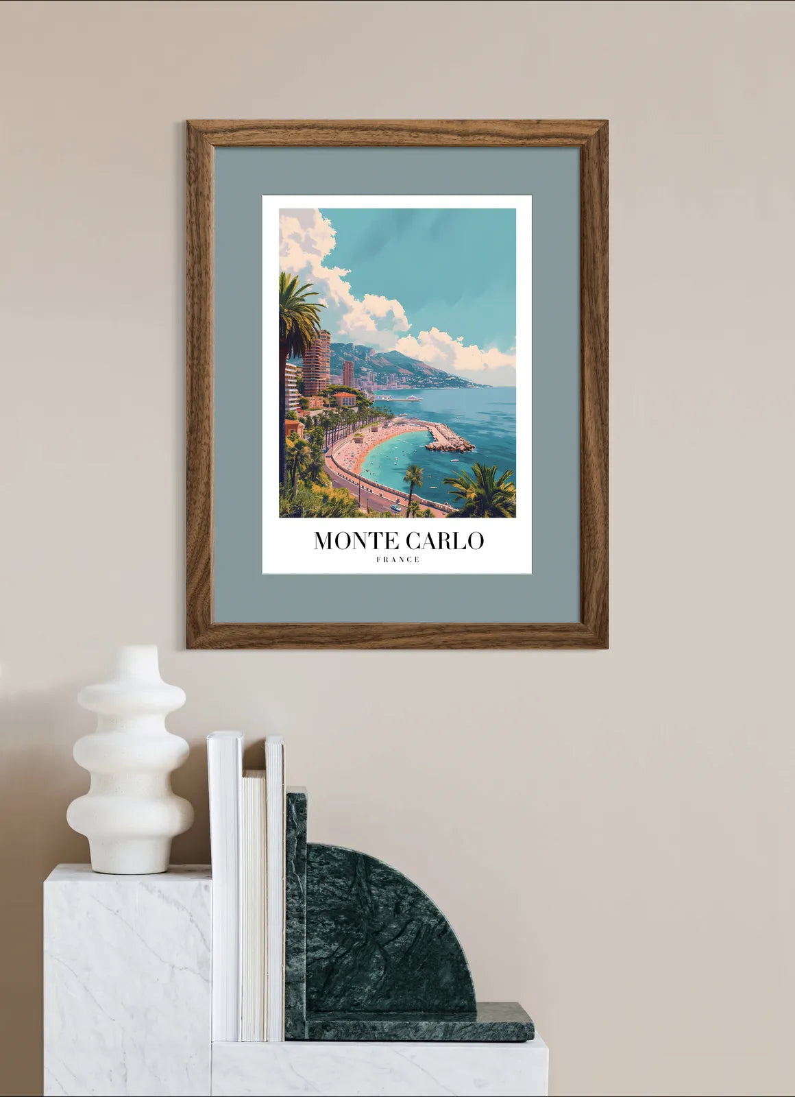 Luxury Monte Carlo Art Print – Coastal Views & Glamor in Monaco