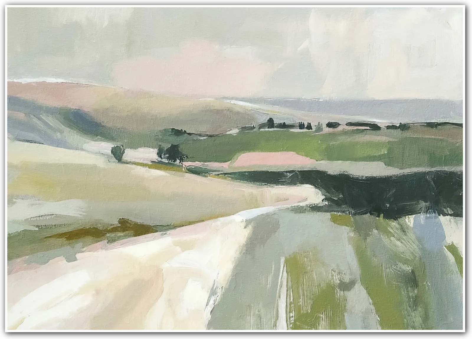 Afternoon Drift – Gentle Hills in Sun-Faded Tones