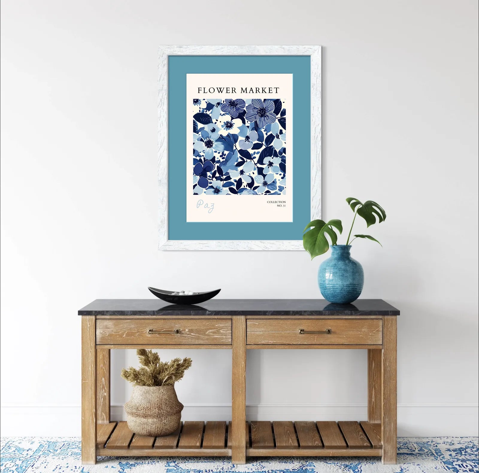 Indigo Garden Harmony – Paz Blue Floral Print