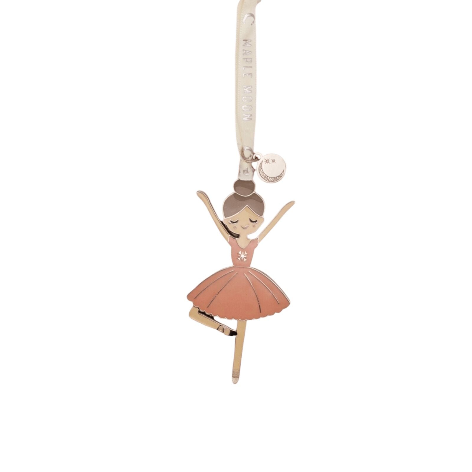Pink Enamel Ballerina Christmas Tree Decoration