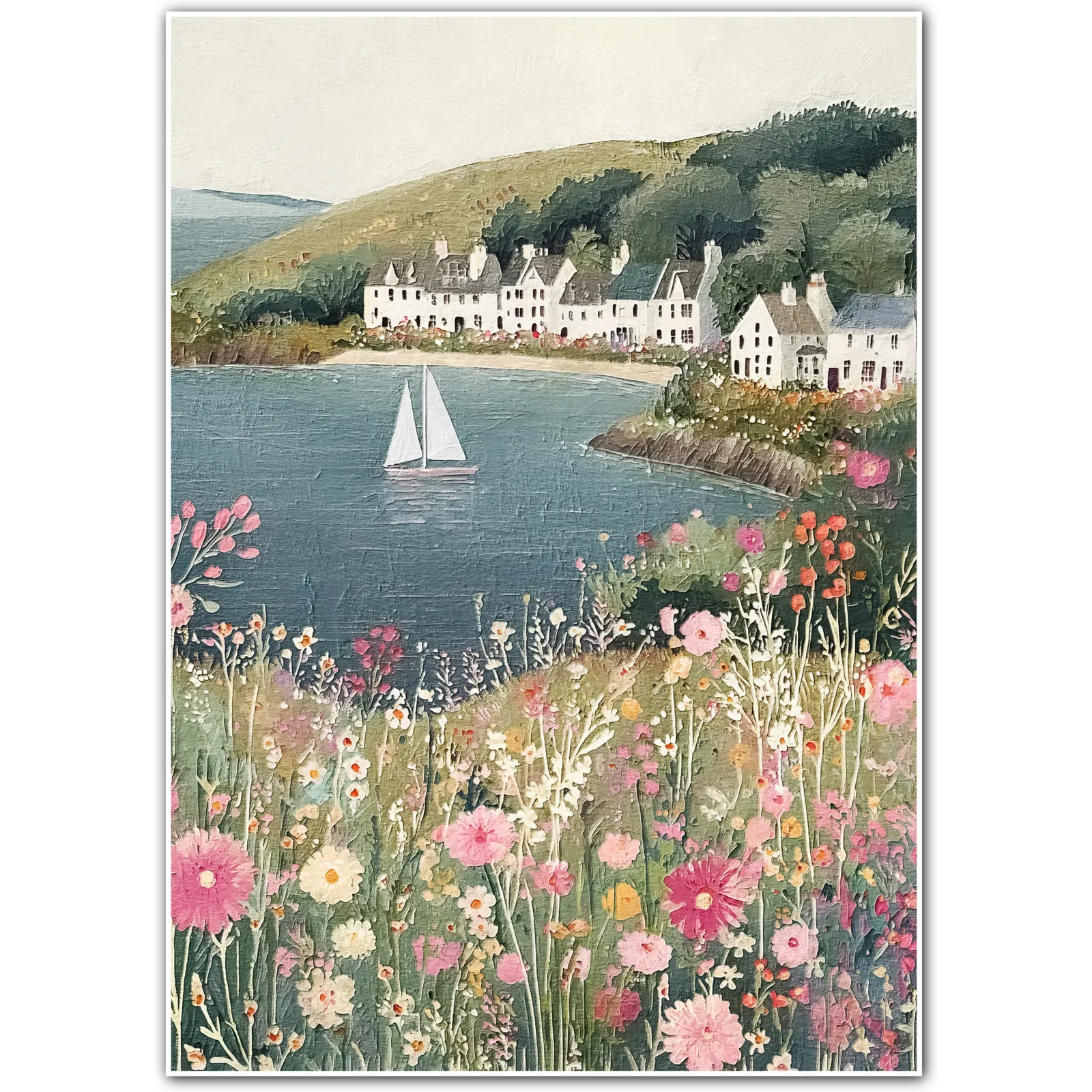 Harbour Hills – Pink Wildflowers and Gentle Waters