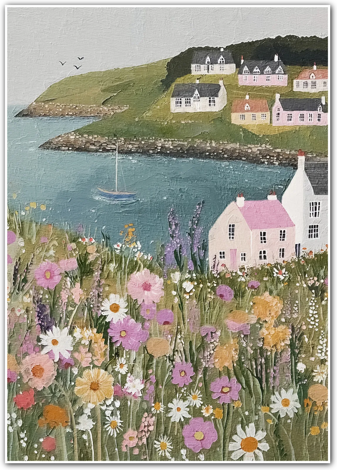 Pink Harbour Hill – Springtime Blooms and Sailboat Bay