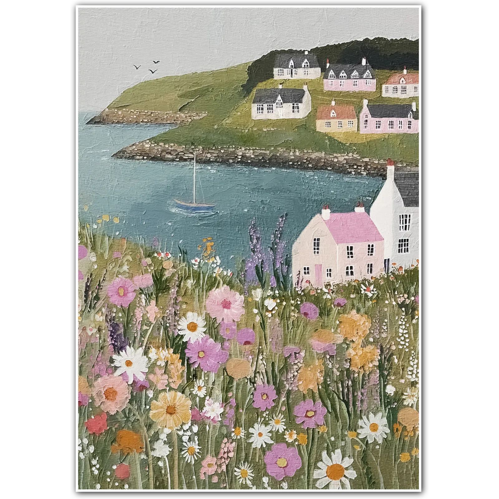 Pink Harbour Hill – Springtime Blooms and Sailboat Bay