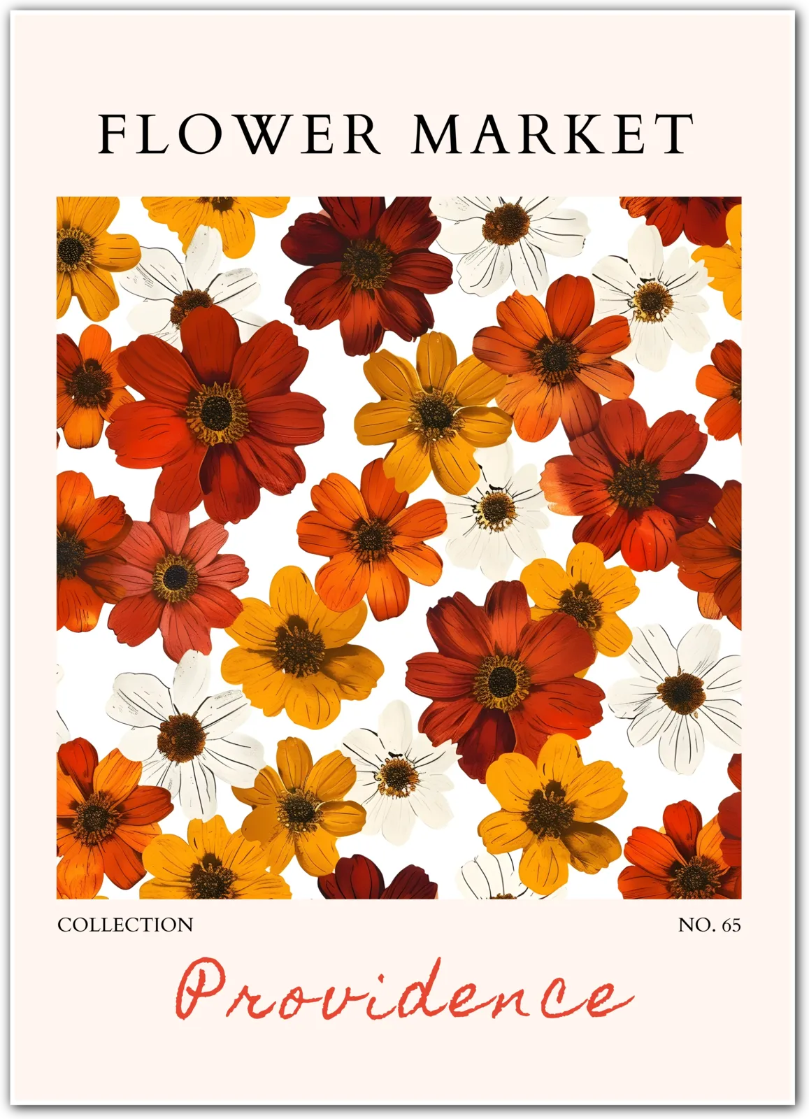Wildflower Rhapsody – Providence Autumn Floral Poster