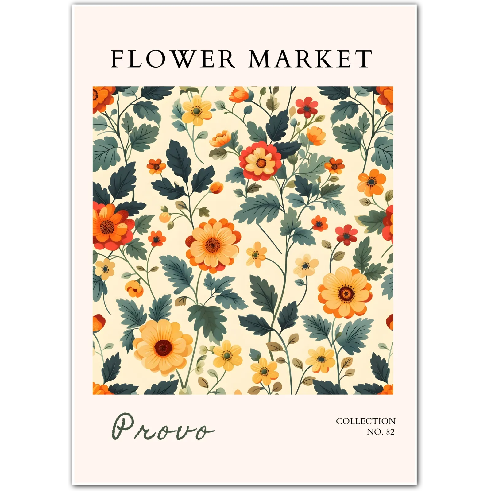 Wild Garden in Provo – Vintage Botanical Wall Art Print