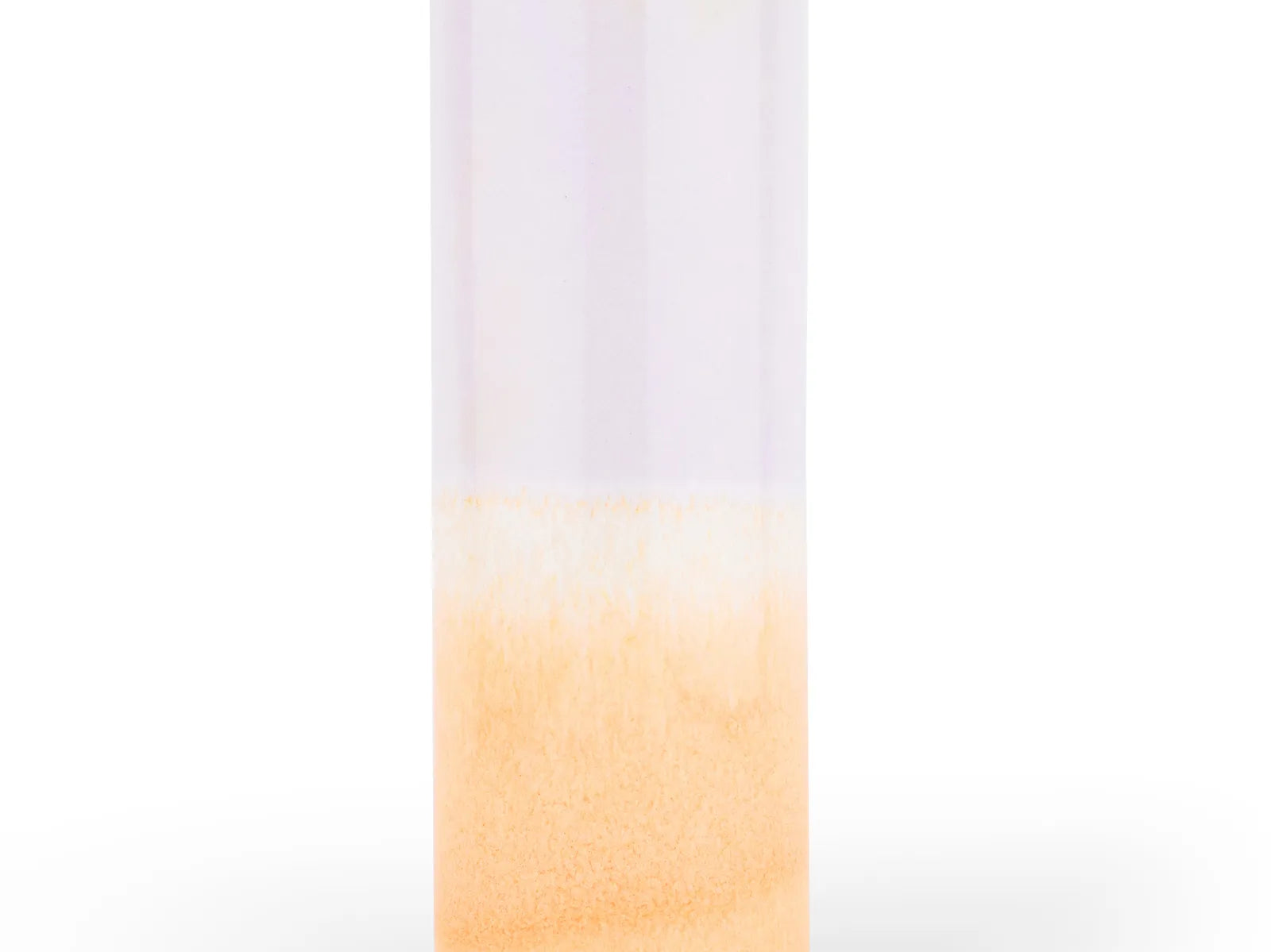 Handmade Porcelain Tube Vase – Lemon Yellow, Pastel Mauve & Honey