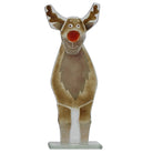 Rudolph Fused Glass Table Decoration