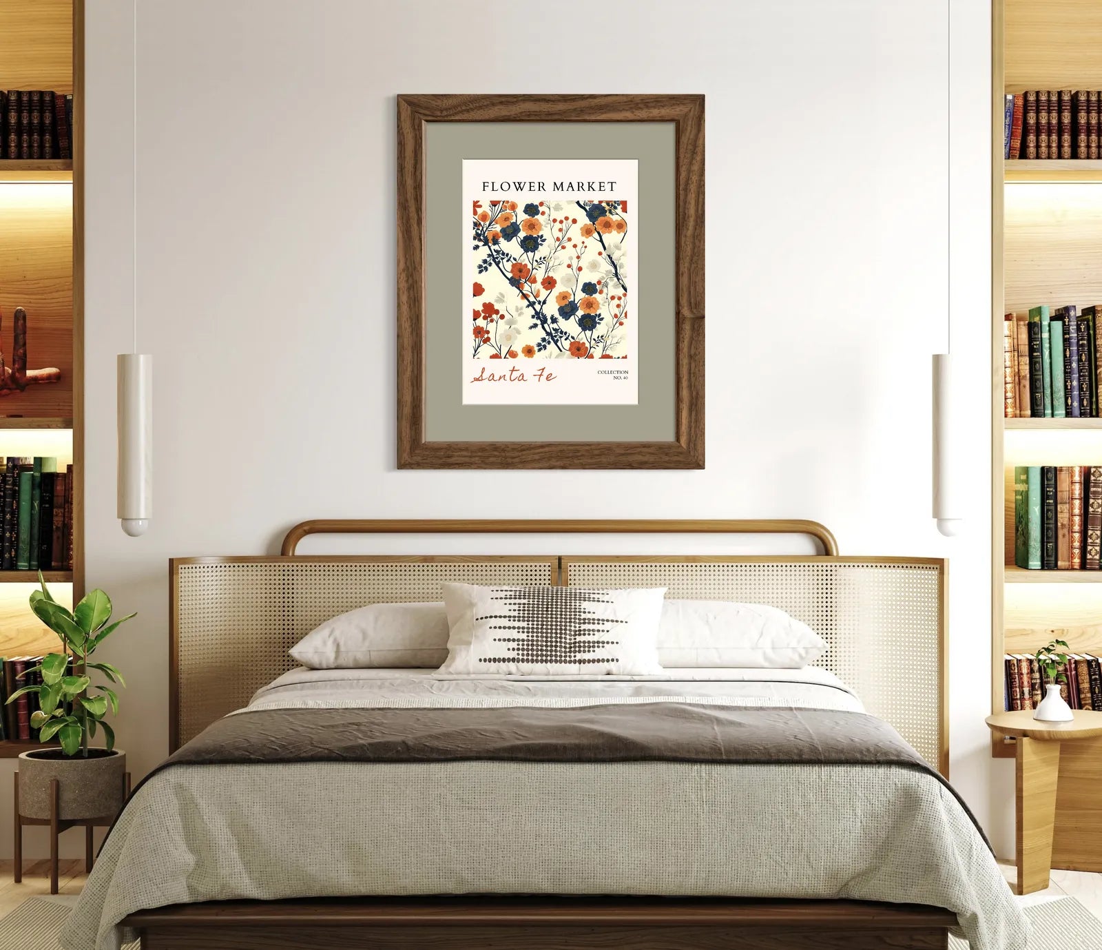 Santa Fe Desert Bloom – Bold Vintage Floral Art Print