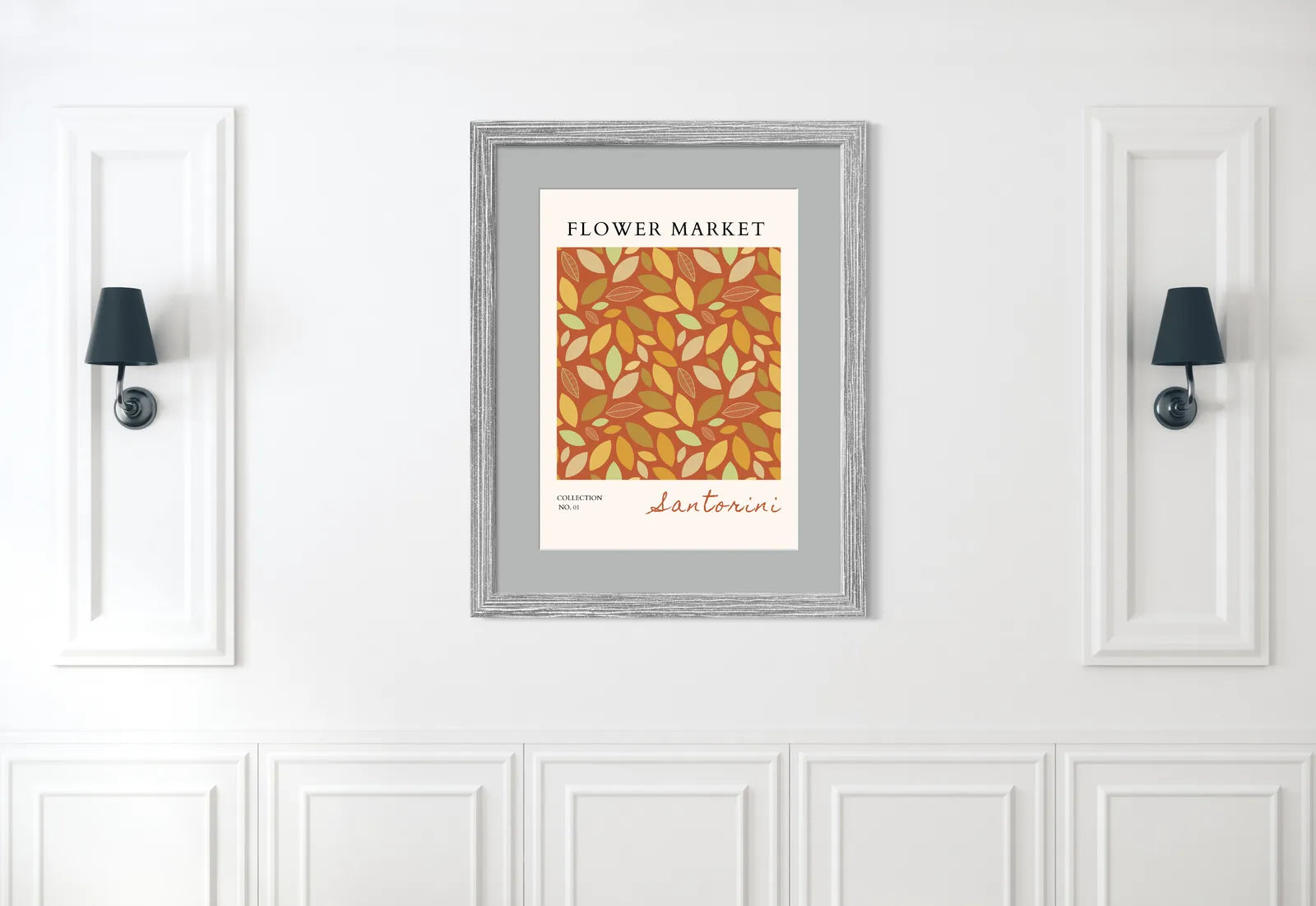 Santorini Garden – Soft Plum and Blush Floral Watercolour