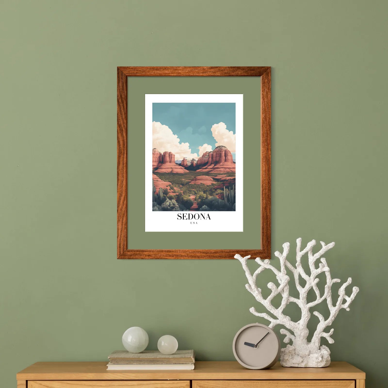 Red Rock Majesty: Sedona’s Awe-Inspiring Desert Landscape Art Print