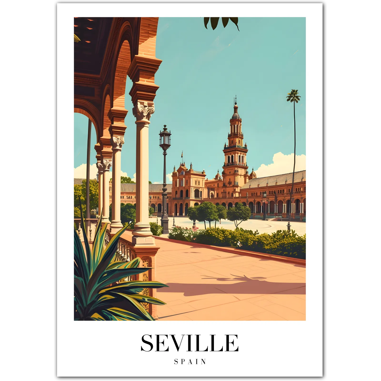 Seville’s Andalusian Beauty: Spanish Architecture Art Print