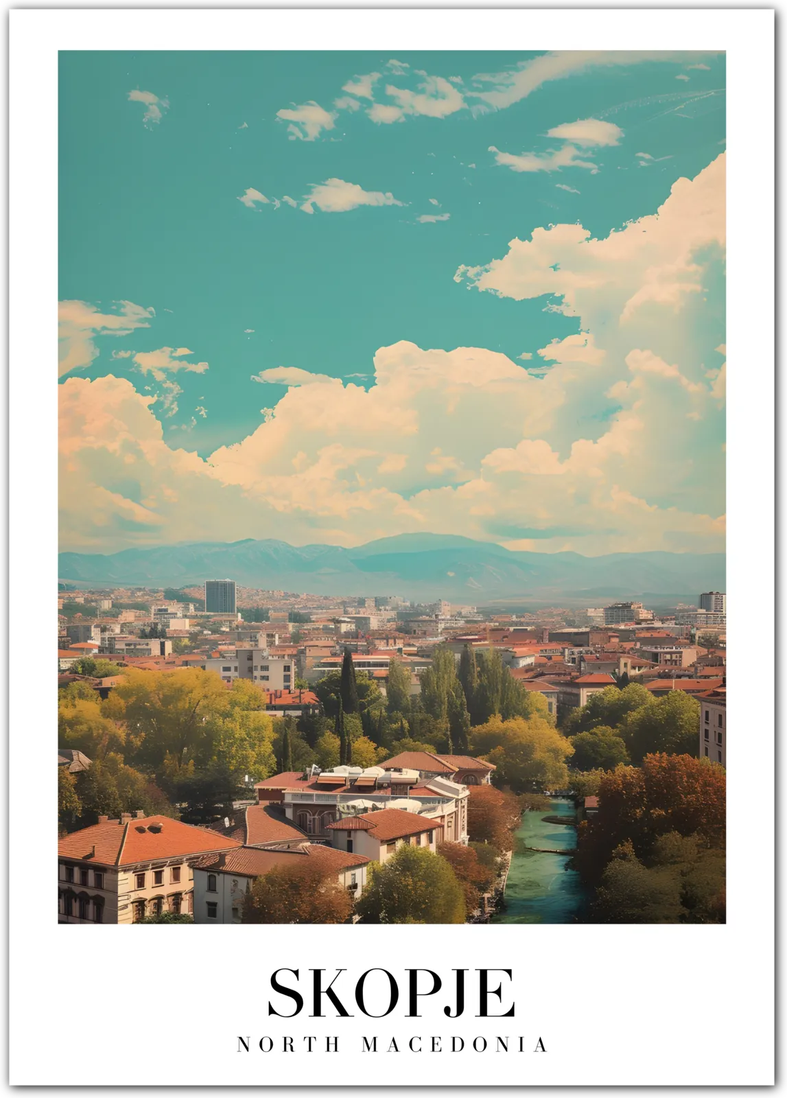 Skopje City Views: Modern Macedonia Art Print