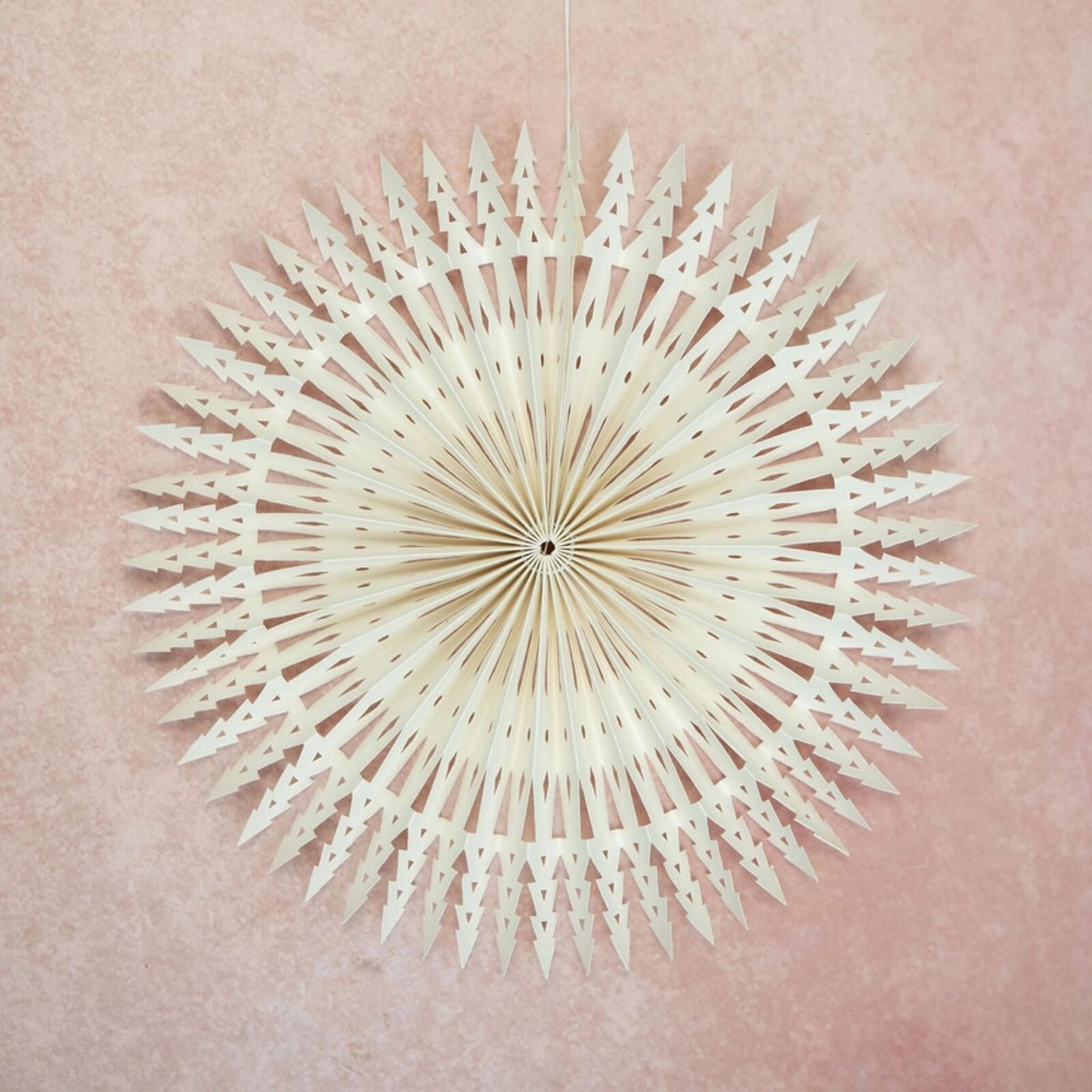 White Tuscana Paper Snowflake Hanging Decoration