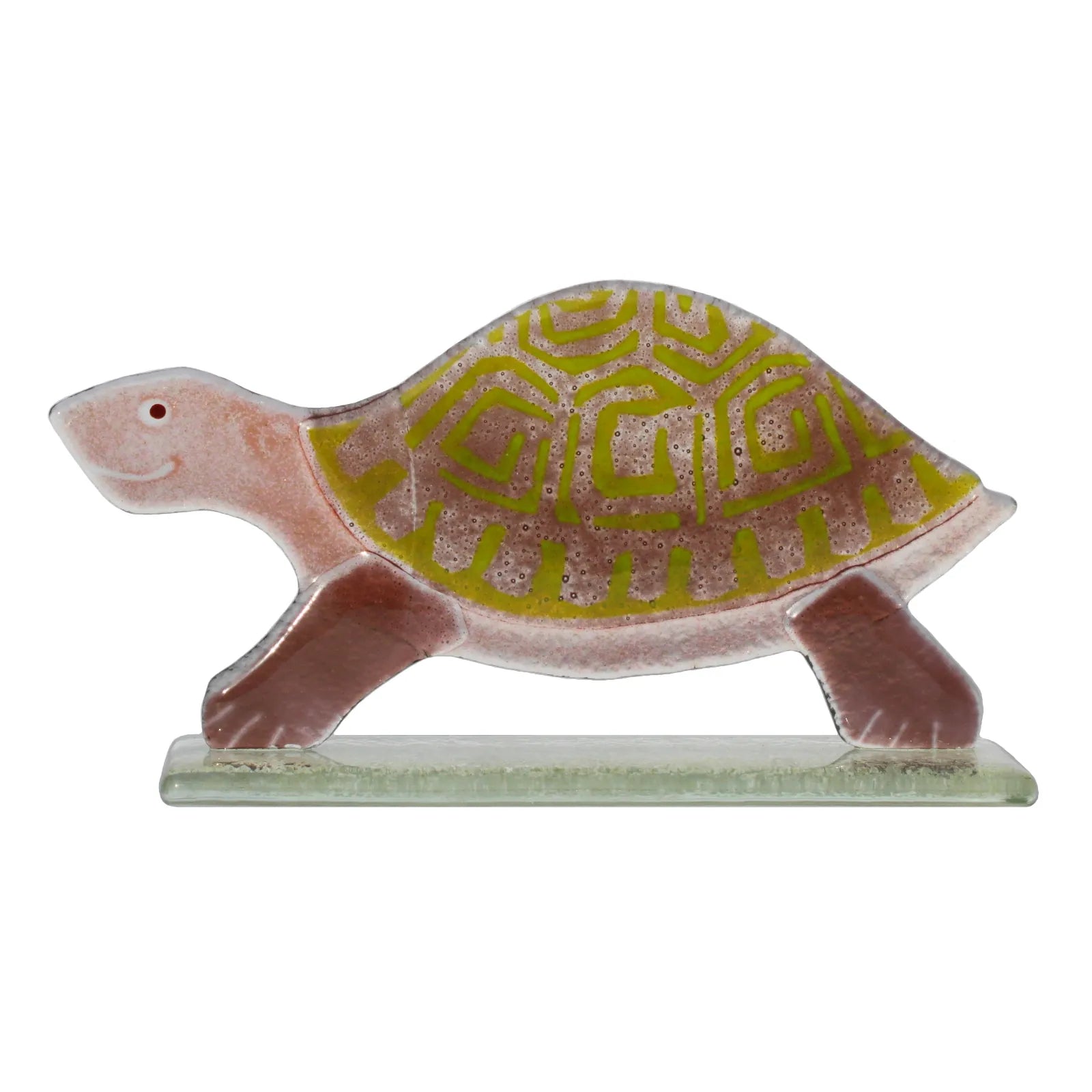 Cute Tortoise Glass Art Piece