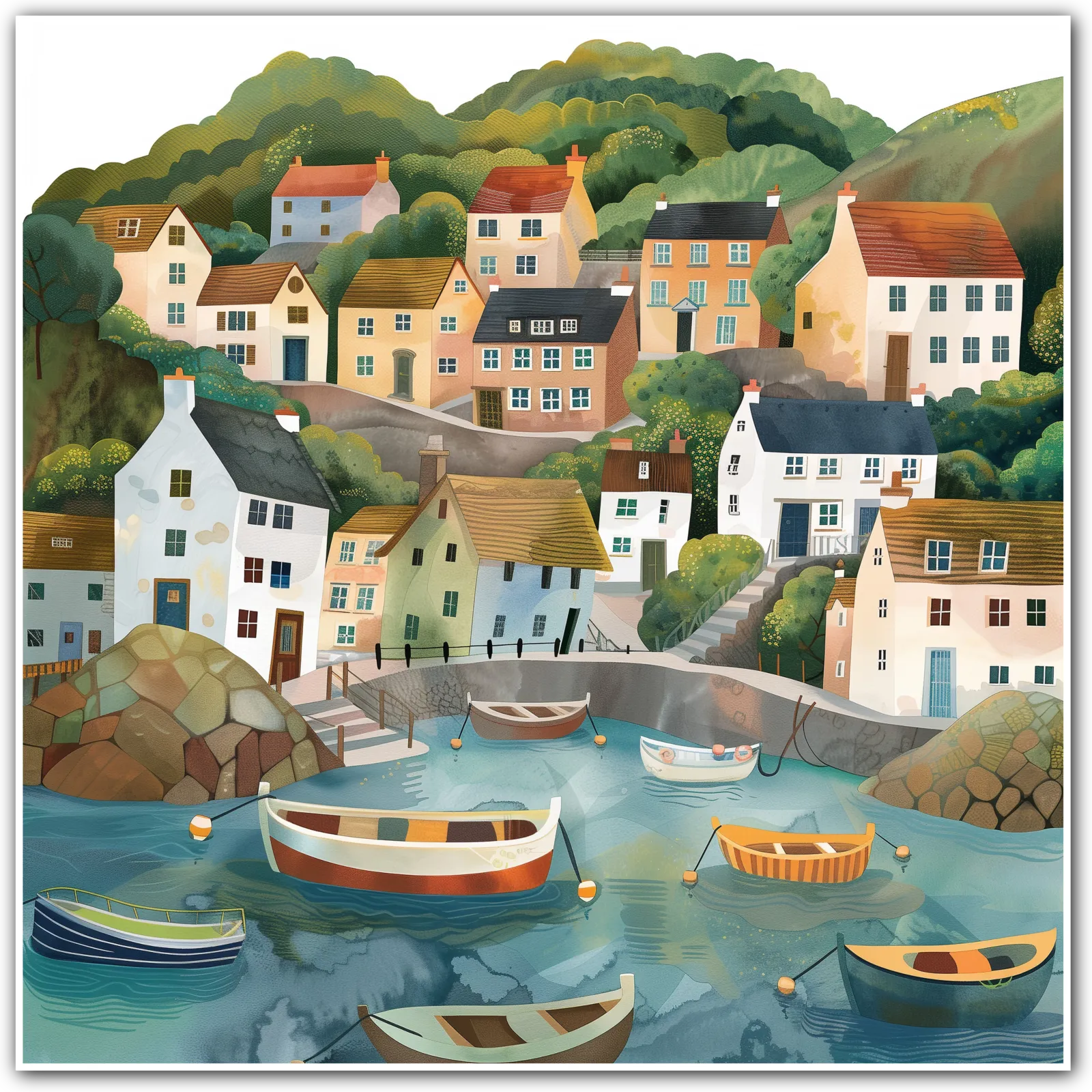 Tranquil Coastal Haven: A Vibrant Village by the Sea