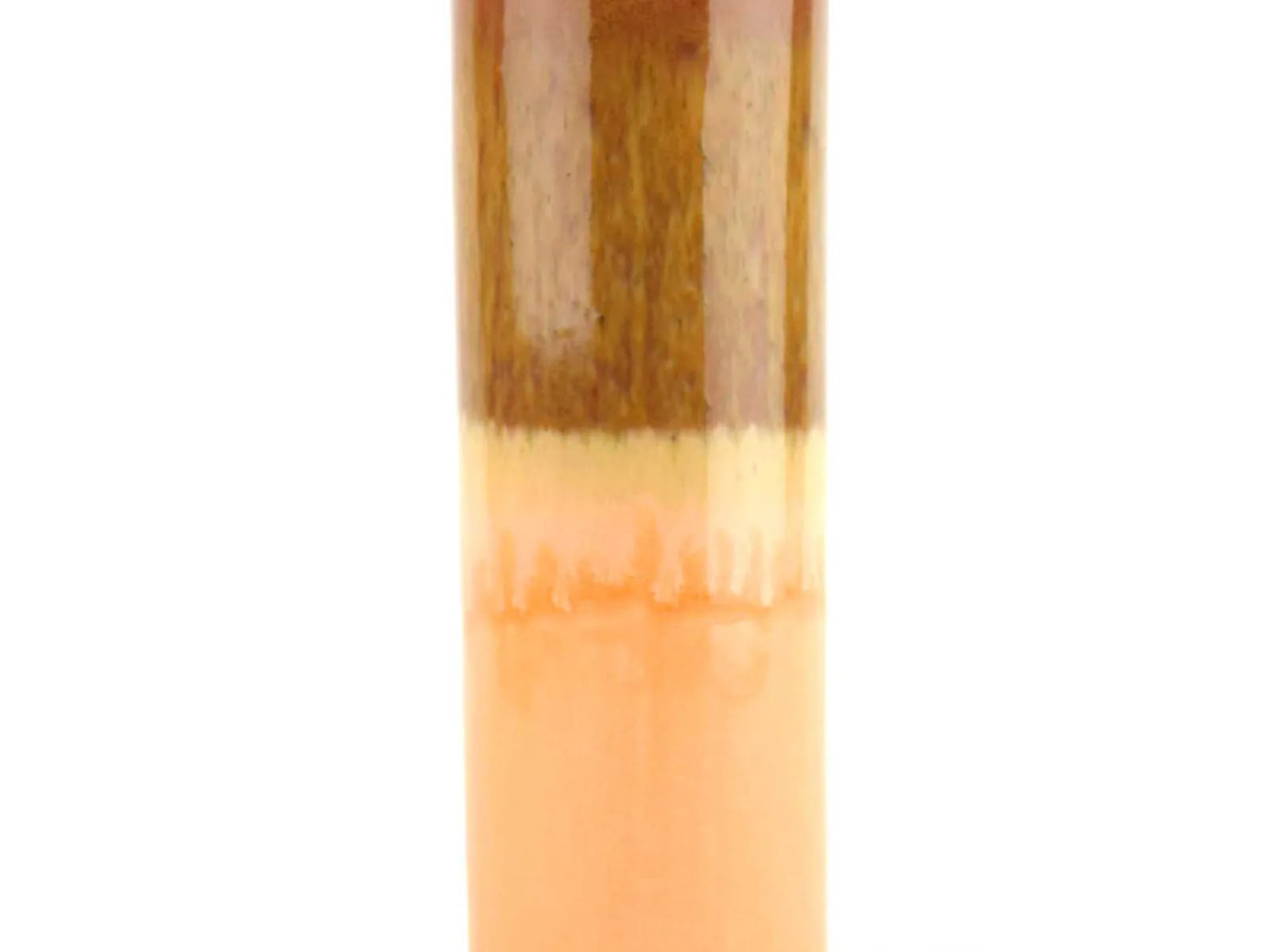 Porcelain Tube Vase – Seaside Sand Tones in Brown, Sandy Yellow & Warm Orange