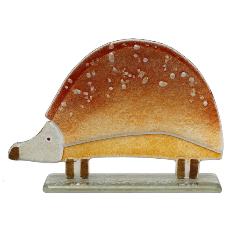 Eddie The Hedgehog Handcrafted Glass Ornament
