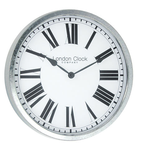 Galvanised Metal Indoor / Outdoor Clock