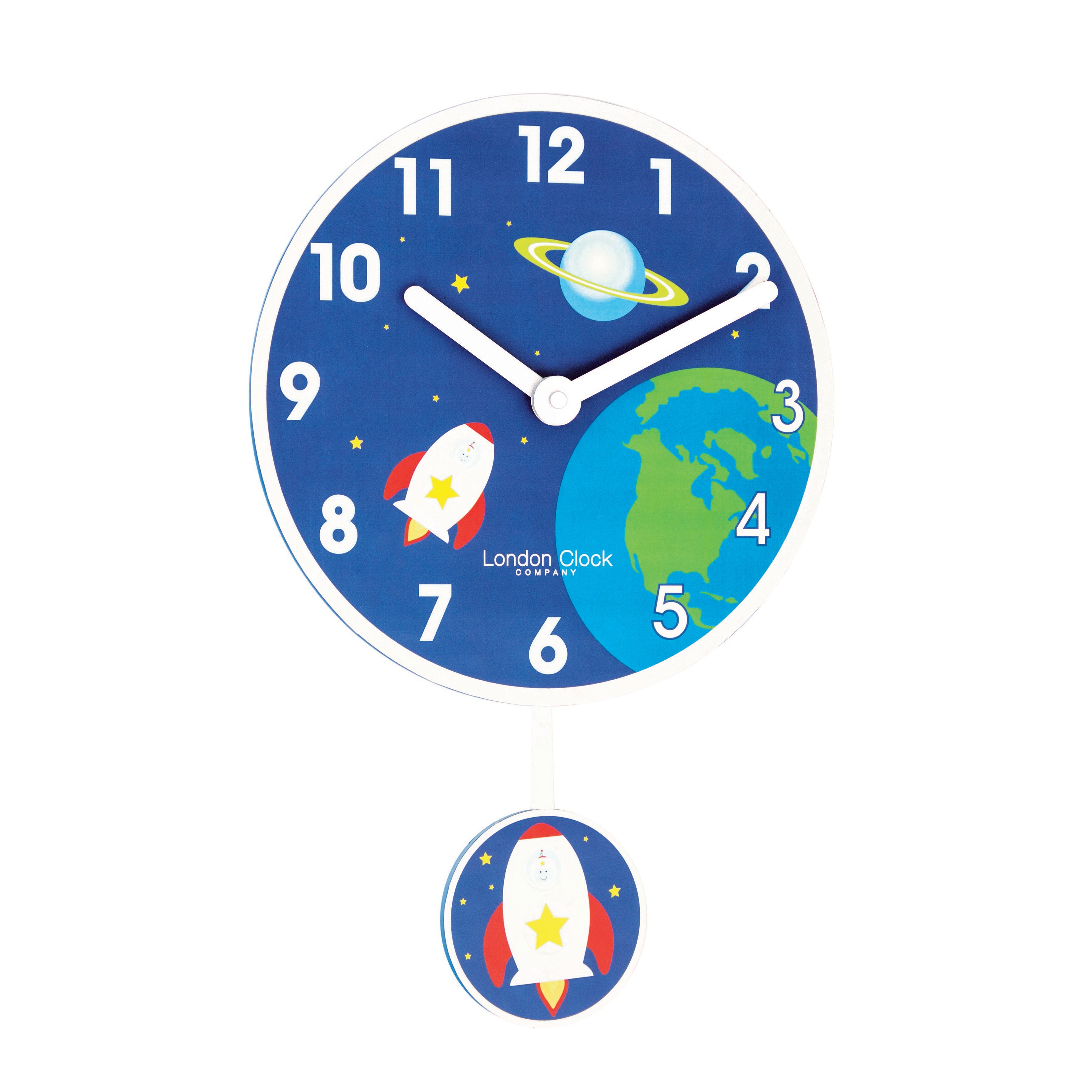 Blast Off Kiddies Rocket Wall Clock