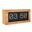 Stunning Wood Veneer Flip Desk Clock