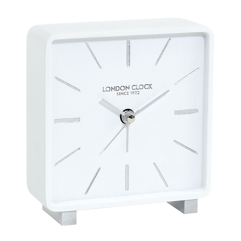 Classic White Bedside Alarm Clock