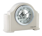 Cream Finish Solid Arch Mantle Skeleton Table Clock