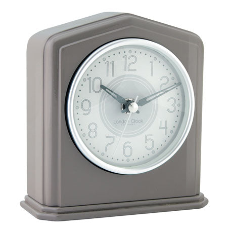 Grey Finish Solid Tri-Top Design Table Clock