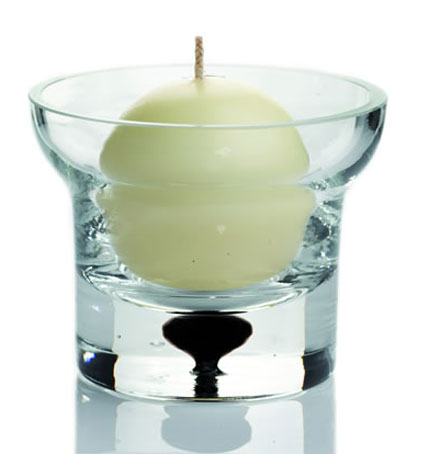 New Glass Candle Holder With Black Bubble