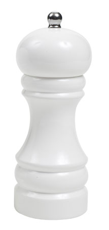 15Cm Traditional Gloss White Hevea Specialist Salt Mill