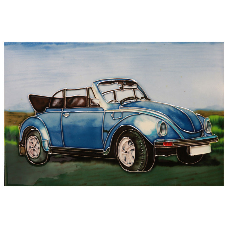 Fun Vw Beetle Convertible Hand Made Tile