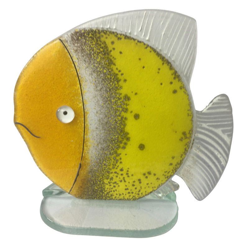 Cute Little Red And Green Glass Fish