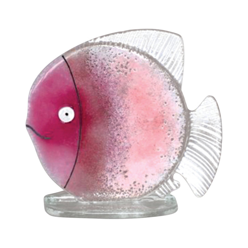 Exquisite Pink Fused Glass Fish Ornament