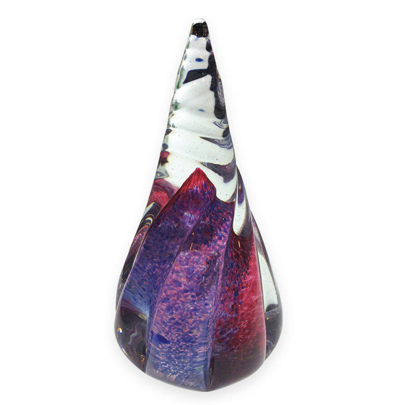 Blown Glass Paperweight In Ruby And Blue