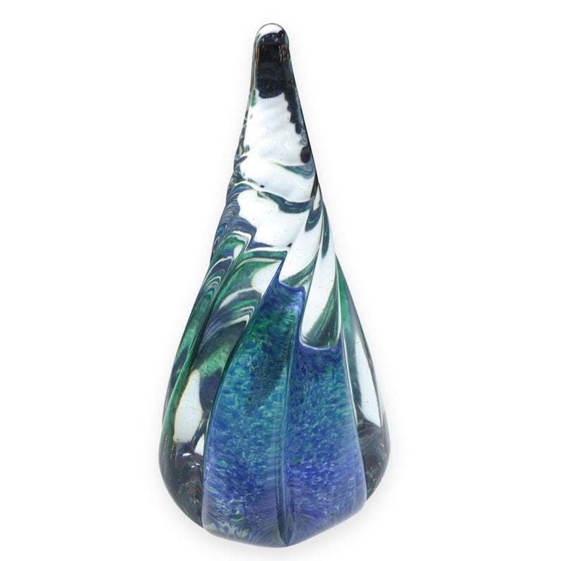 Blown Glass Paperweight In Ruby And Gold