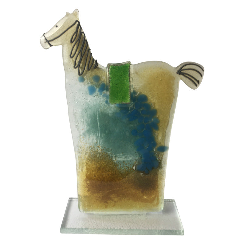 Small Horse Fused Glass Ornament