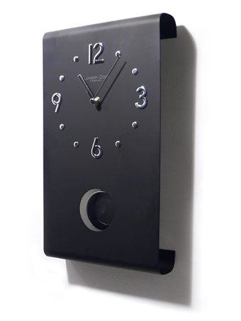 Matte Black Pendulum Wall Clock