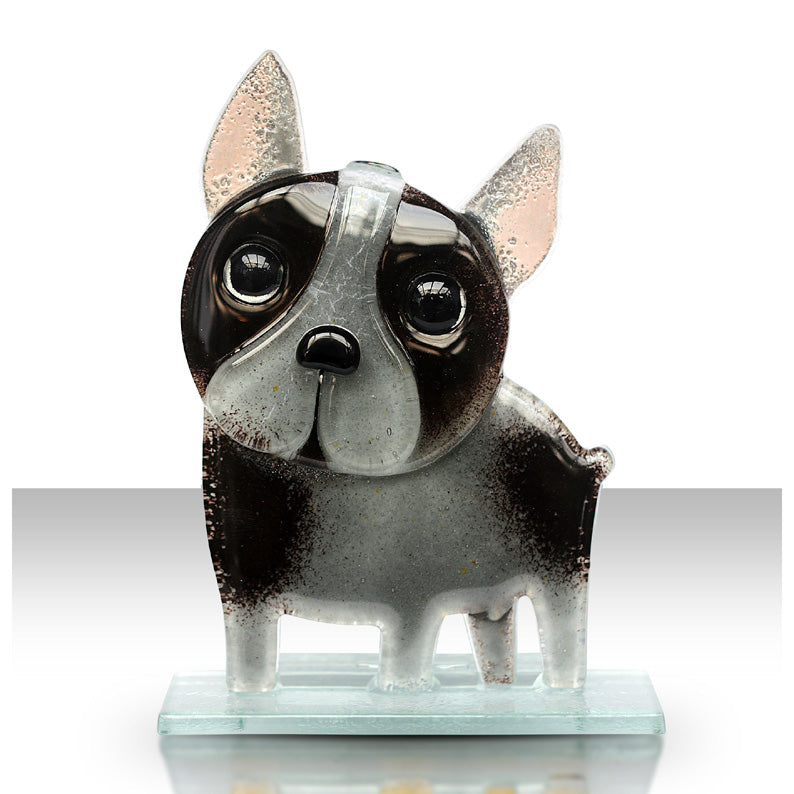 Melt-Your-Heart Fused Glass French Bulldog