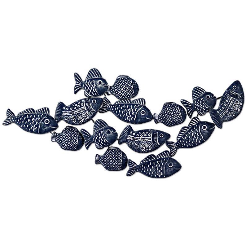 Happy Fish Handcrafted Metal Wall Art