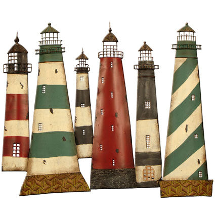 Contemporary Lighthouses Metal Wall Art