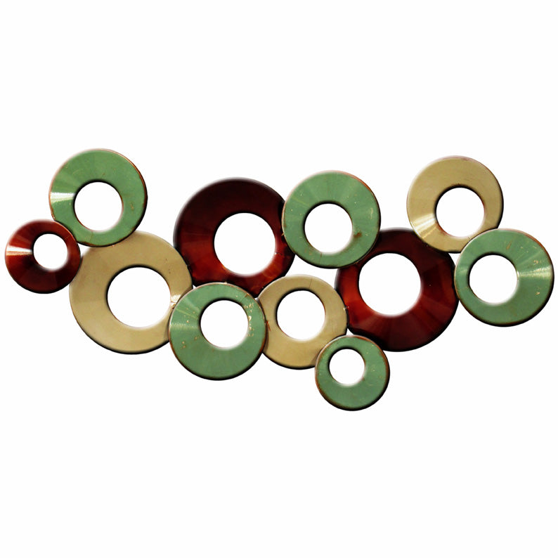 Flowing Circles Abstract Metal Wall Art