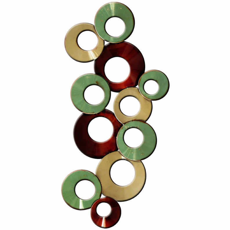Flowing Circles Abstract Metal Wall Art
