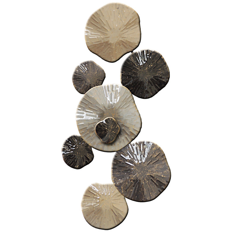 Grey Seashells Handcrafted Metal Wall Hanging