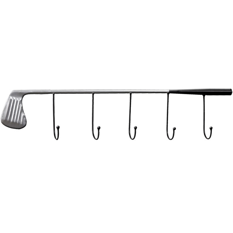 Golf Club Design Metal Wall Art With Hooks