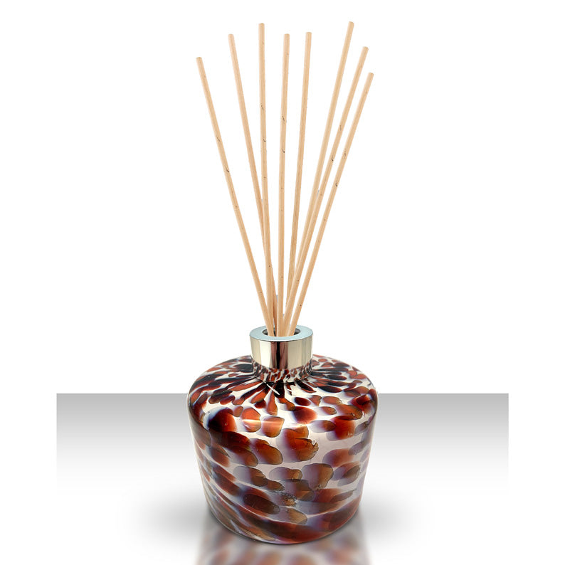 Bold Red And White Hand Blown Glass Diffuser