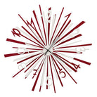 Red and White Explosion Arti and Mestieri Clock