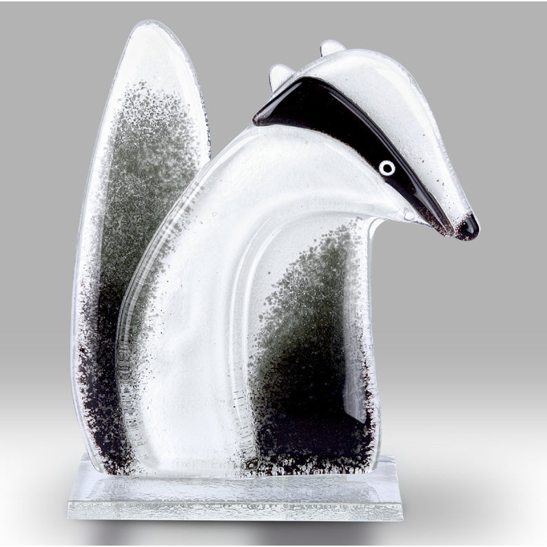 Black And White Glass Badger