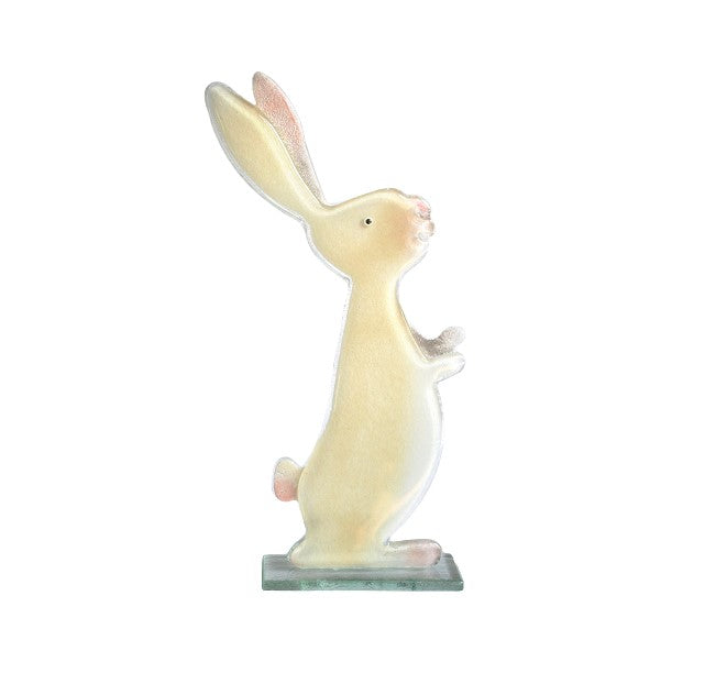 White Rabbit Glass Figurine