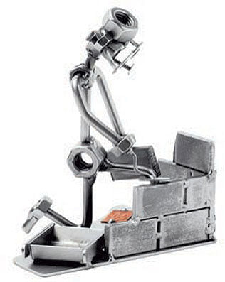 Builder Metal Sculpture